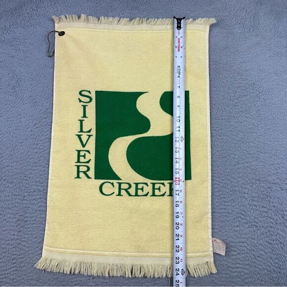 Silver Creek Golf Towel Yellow Logo Morganton NC Golfer Cannon Vintage USA Made - Picture 5 of 7